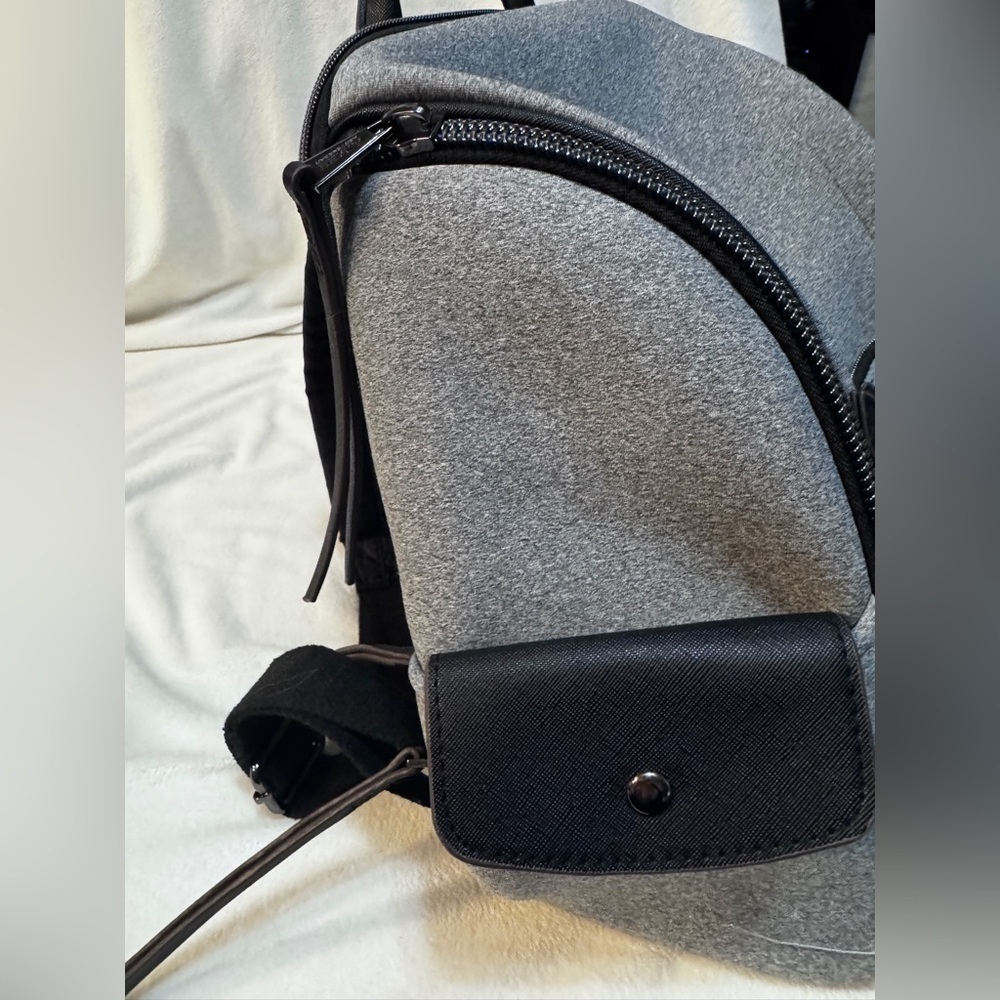 Aimee Kestenberg Sardinia Neoprene Backpack Gray 16"x13" - Picture 7 of 13